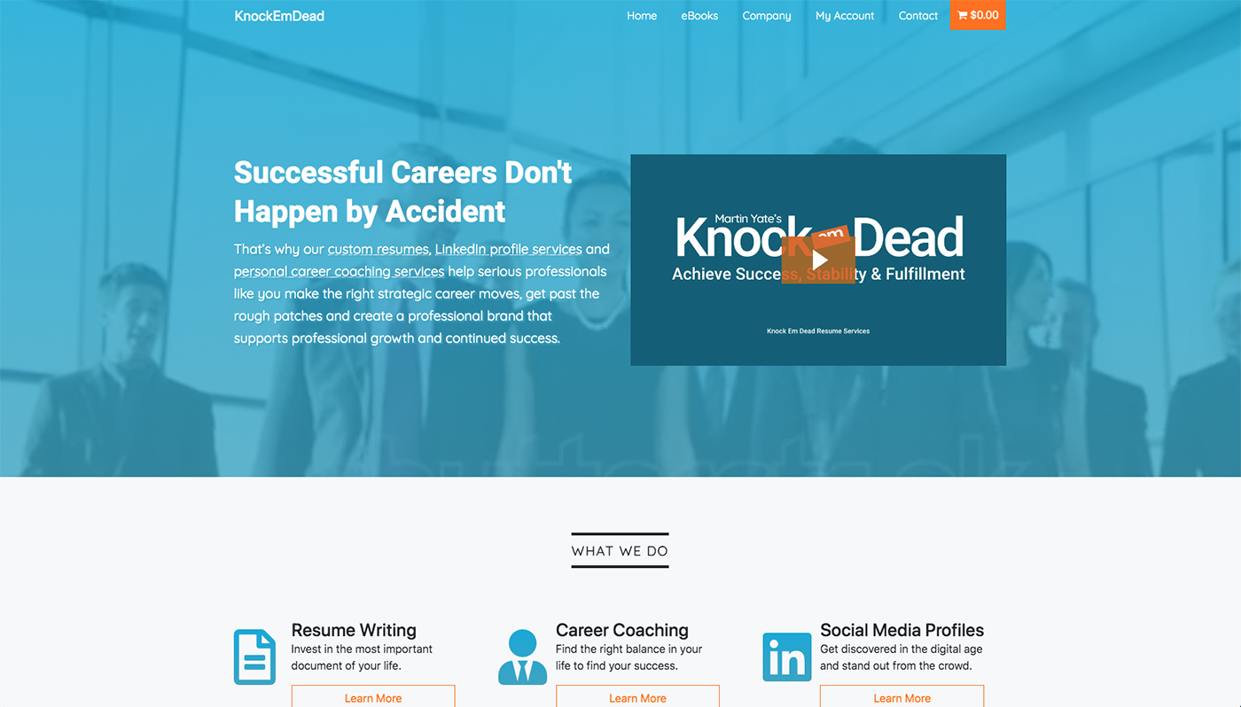 Knock Em Dead Website Design